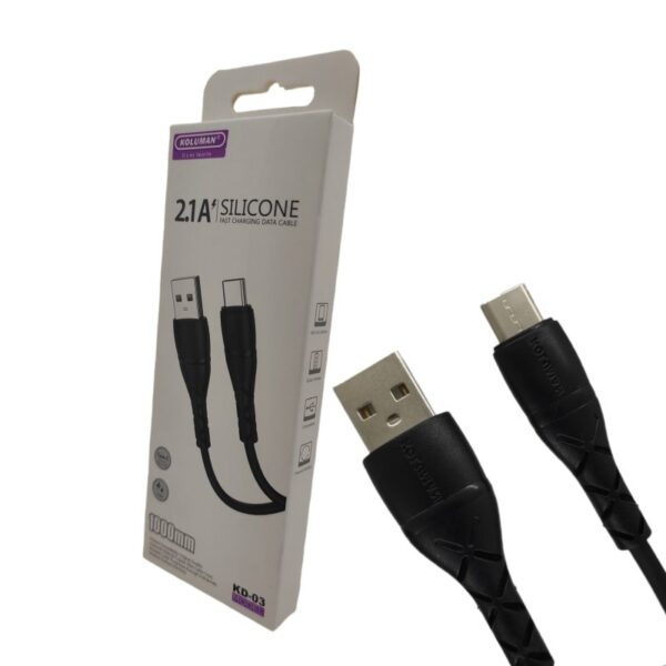 کابل شارژ اندروید طول1مترکلومن (KOLUMAN)مدلKD-02